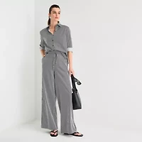 Worthington Womens Wide Leg High Rise Trouser