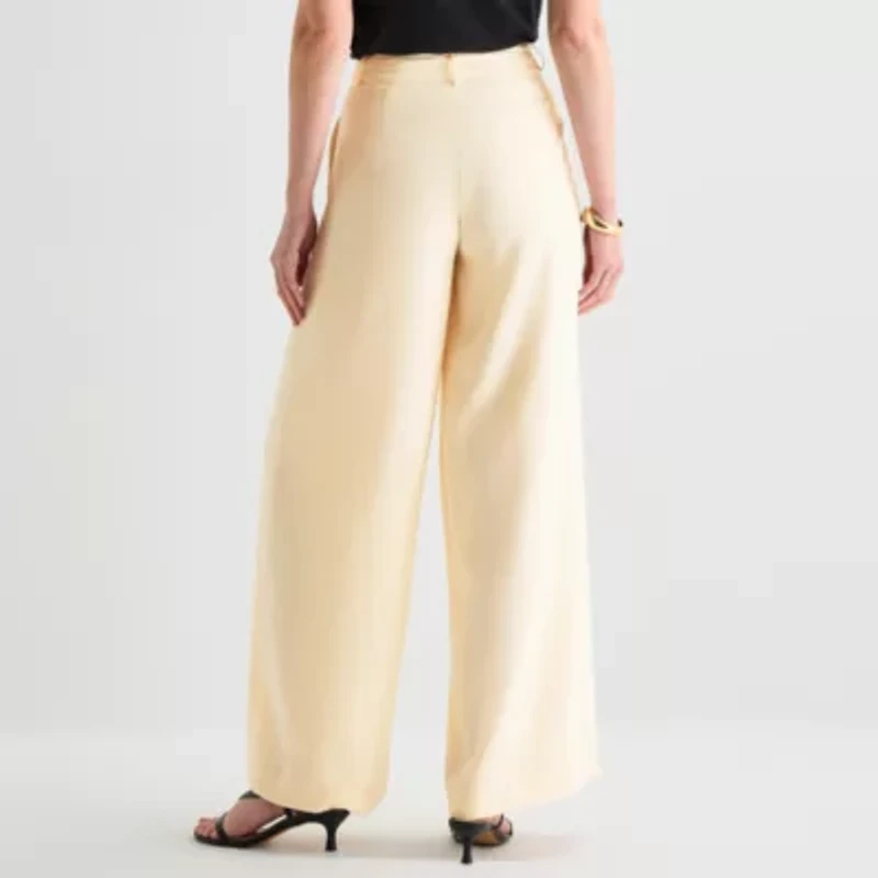 Worthington Womens Wide Leg High Rise Trouser