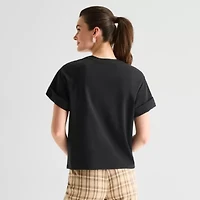 Worthington Womens Crew Neck Short Sleeve T-Shirt