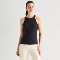 Worthington Womens Crew Neck Sleeveless Tank Top