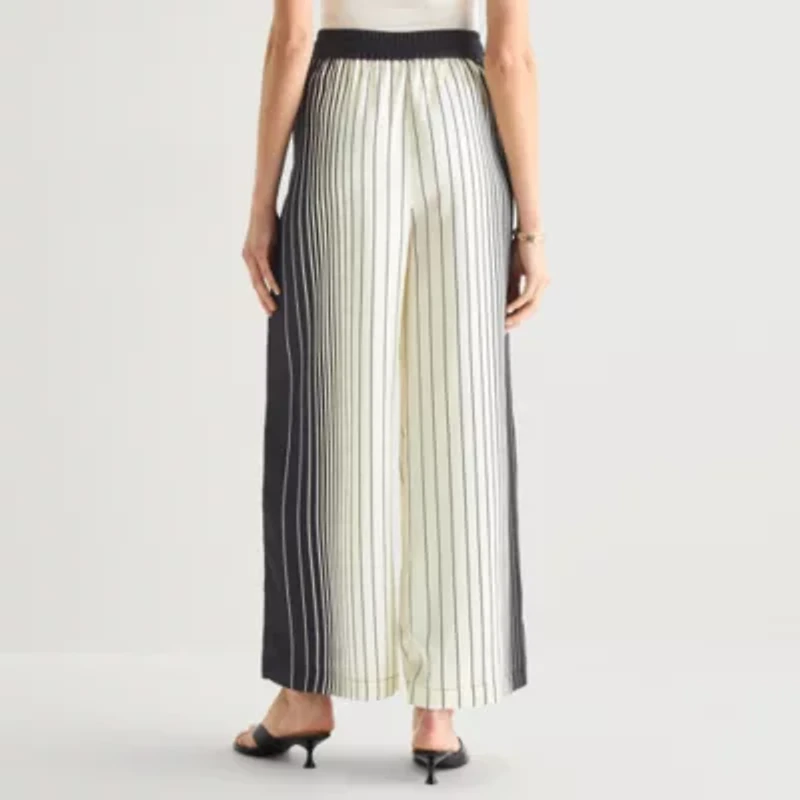 Worthington Womens Wide Leg Mid Rise Trouser