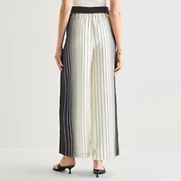 Worthington Womens Wide Leg Mid Rise Trouser