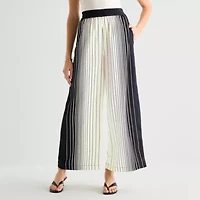 Worthington Womens Wide Leg Mid Rise Trouser