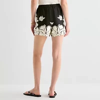 Worthington Womens Mid Rise Pull-On Short