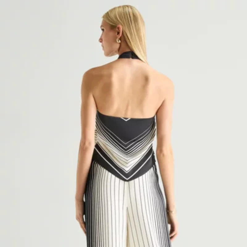 Worthington Womens Sleeveless Mock Neck Top