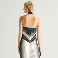 Worthington Womens Sleeveless Mock Neck Top