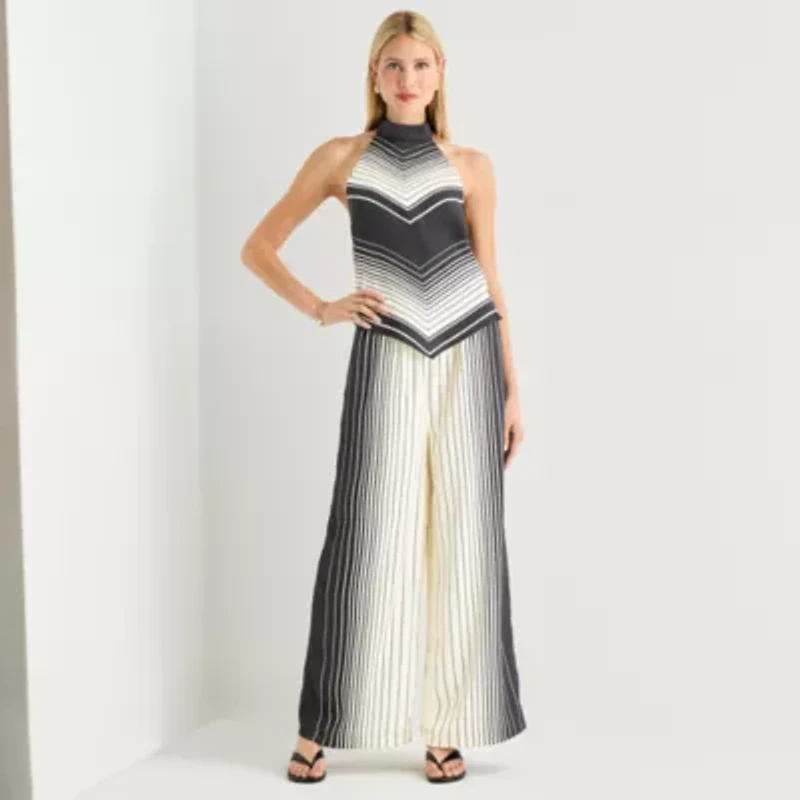 Worthington Womens Sleeveless Mock Neck Top