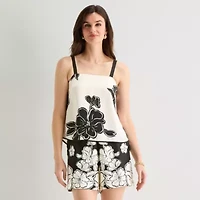 Worthington Womens Square Neck Sleeveless Shell