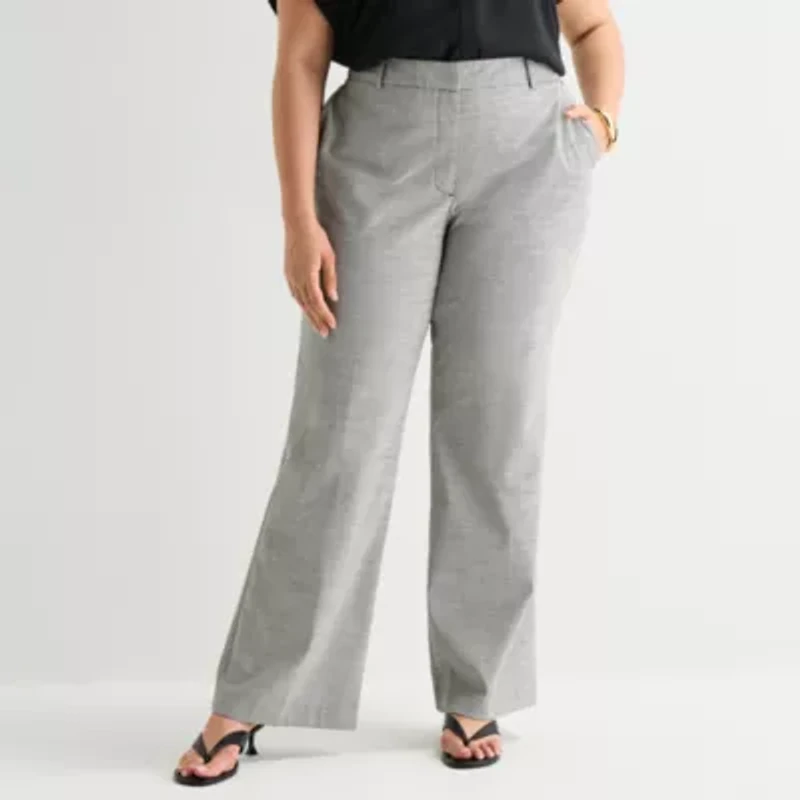 Worthington Plus Womens Modern Perfect Trouser