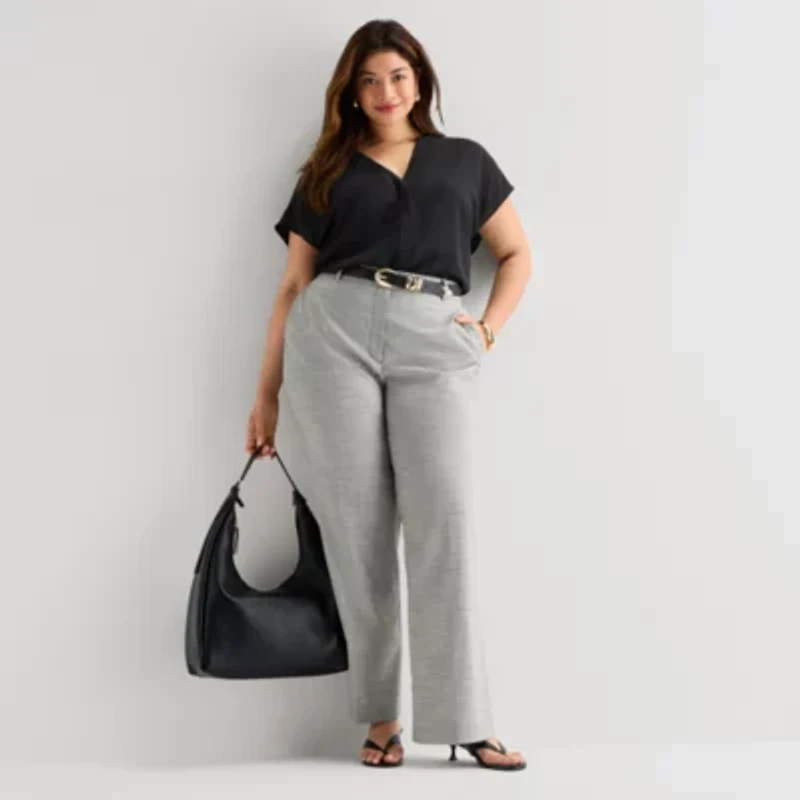 Worthington Plus Womens Modern Perfect Trouser