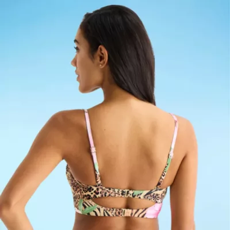 Mynah Womens Removable Straps Midkini Swimsuit Top