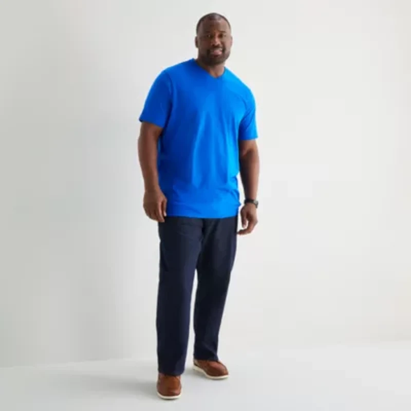 St. John's Bay Super Soft Mens V Neck Short Sleeve Quick Dry Big and Tall T-Shirt
