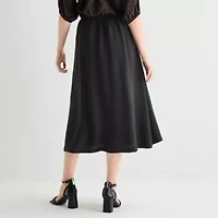Liz Claiborne Womens Midi A-Line Skirt