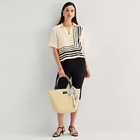 Worthington Womens Short Sleeve Camp Shirt