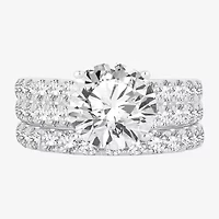 Signature By Modern Bride (H-I / Si1-Si2) Womens 5 CT. T.W. Lab Grown White Diamond 14K Gold Round Bridal Set