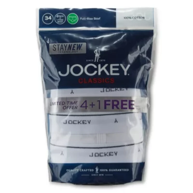 Jockey Cotton Bonus Pack Mens 5 Briefs 9865
