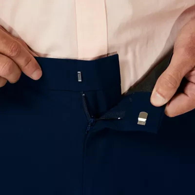 Haggar JMH Premium Stretch Mens Comfort Waistband Slim Fit Dress Flat Front Pant