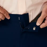 Haggar JMH Premium Stretch Mens Comfort Waistband Slim Fit Dress Flat Front Pant