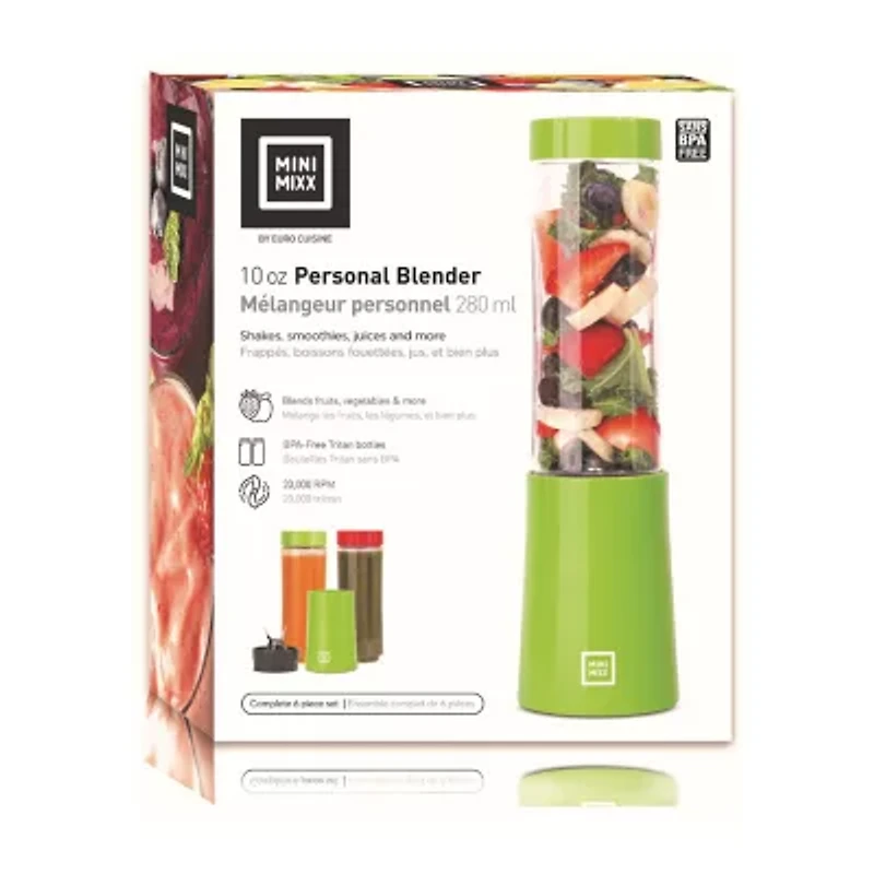 Euro Cuisine MM2G Personal Blender With 2 - 10OZ Tritan Bottles - Green
