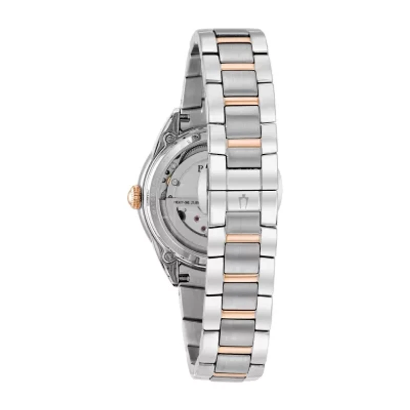 Bulova Sutton Womens Automatic Two Tone Bracelet Watch 98p170