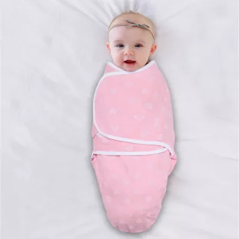 The Peanutshell Purple Ditsy 3-pc. Swaddle Blanket