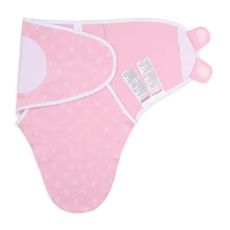 The Peanutshell Purple Ditsy 3-pc. Swaddle Blanket