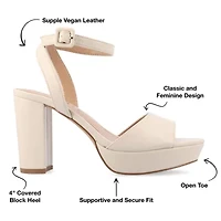 Journee Collection Womens Nairri Heeled Sandals