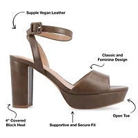 Journee Collection Womens Nairri Heeled Sandals