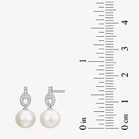 Womens White Cultured Freshwater Pearl Sterling Silver 2-pc. Jewelry Set