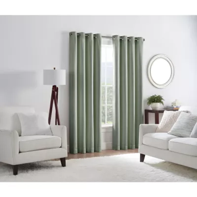 Linden Street Bayshore Grommet Top Energy Saving 100% Blackout Single Curtain Panel