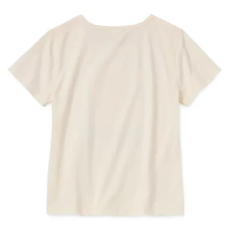 Avalanche Big Kid Girls Crew Neck Short Sleeve Classic Fit Graphic T-Shirt