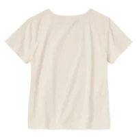 Avalanche Big Kid Girls Crew Neck Short Sleeve Classic Fit Graphic T-Shirt