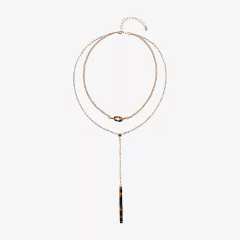 Mixit Layered Womens 16 Inch Y Necklace