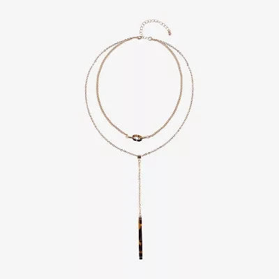 Mixit Layered Womens 16 Inch Y Necklace