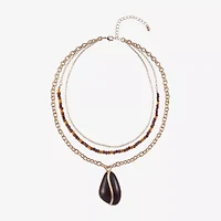 Mixit Layered Womens 16 Inch Pendant Necklace