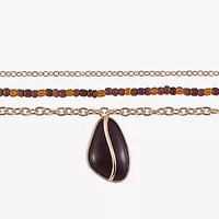 Mixit Layered Womens 16 Inch Pendant Necklace