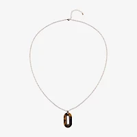 Mixit Tortoise Womens 32 Inch Pendant Necklace