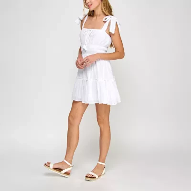 Trixxi Womens Juniors Sleeveless Fit + Flare Dress