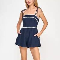 Trixxi Womens Sleeveless Juniors Romper