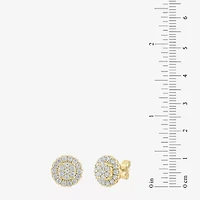Diamond Blossom (G,Si2) 1 CT. T.W. Lab Grown White Diamond 10K Gold 11mm Round Stud Earrings