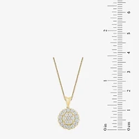 (Si2/G) Womens 1/2 CT. T.W. Lab Grown White Diamond 10K Gold Round 18 Inch Pendant Necklace