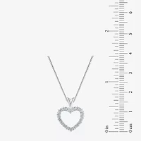 (G/ Si2 ) Womens 1/4 CT. T.W. Lab Grown White Diamond 10K Gold Heart 18 Inch Pendant Necklace