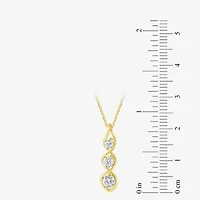 (Si2/ G) Womens 1/2 CT. T.W. Lab Grown White Diamond 10K Gold 18 Inch Pendant Necklace
