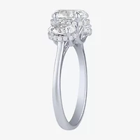Love Lives Forever (G / Si2) Womens 2 CT. T.W. Lab Grown White Diamond 10K Gold Oval 3-Stone Engagement Ring