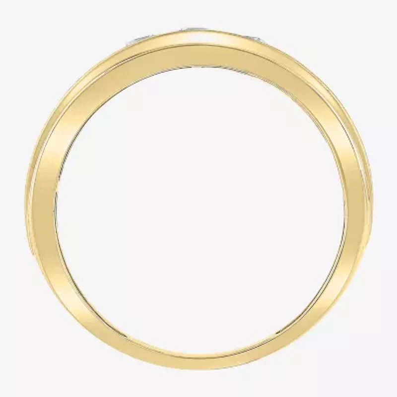 (G / Si2) Mens 1/2 CT. T.W. Lab Grown White Diamond 10K Gold Wedding Engagement Ring