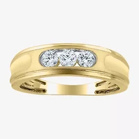 (G / Si2) Mens 1/2 CT. T.W. Lab Grown White Diamond 10K Gold Wedding Engagement Ring