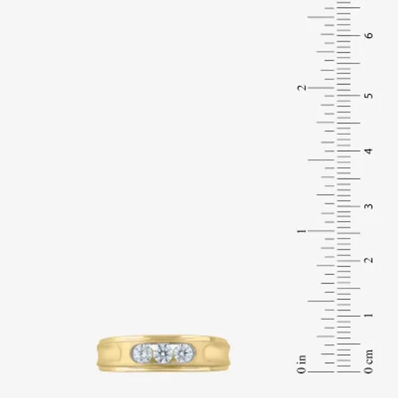 (G / Si2) Mens 1/2 CT. T.W. Lab Grown White Diamond 10K Gold Wedding Engagement Ring