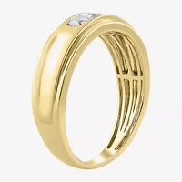 (G / Si2) Mens 1/2 CT. T.W. Lab Grown White Diamond 10K Gold Wedding Engagement Ring