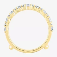 (G / Si2) Womens 1 CT. T.W. Lab Grown White Diamond 10K Gold Side Stone Ring Guard