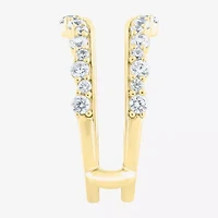 (G / Si2) Womens 1 CT. T.W. Lab Grown White Diamond 10K Gold Side Stone Ring Guard
